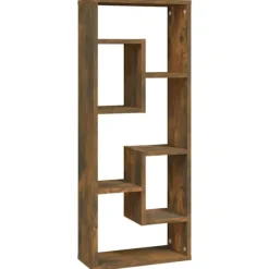 vidaXL Hyllor>Vägghylla rökfärgad ek 36x16x90 cm konstruerat trä Brun