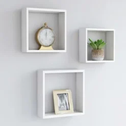 vidaXL Hyllor>Vägghyllor kub 3 st MDF