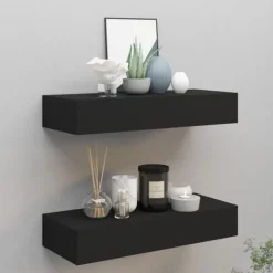 vidaXL Hyllor>Väggmonterad låda 2 st 60x23,5x10 cm MDF