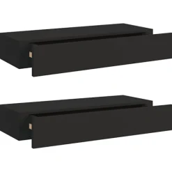 vidaXL Hyllor>Väggmonterad låda 2 st 60x23,5x10 cm MDF