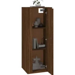 vidaXL Tv-Bänkar>Väggmonterad tv-bänk ek 40x34,5x100 cm