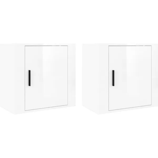vidaXL Sängar>Väggmonterade sängbord 2 st högglans 50x30x47 cm