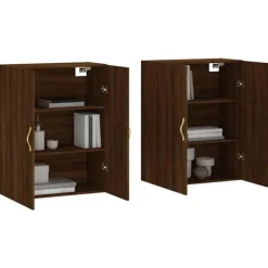 vidaXL Skåp>Väggskåp 2 st ek 69,5x34x90 cm