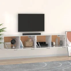 vidaXL Hyllor>Väggskåp 2 st högglans 100x36,5x35 cm konstruerat trä