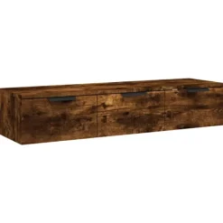 vidaXL Tv-Bänkar>Väggskåp rökfärgad ek 102x30x20 cm konstruerat trä