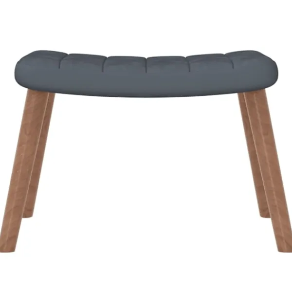 vidaXL Fåtöljer>Vilstol med fotpall mörk sammet