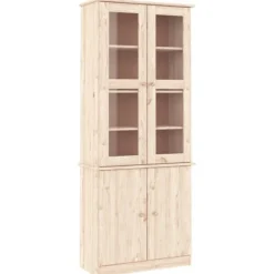 vidaXL Skåp>Vitrinskåp ALTA 77x35x186,5 cm massiv furu