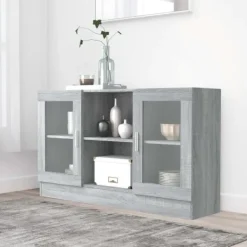 vidaXL Skåp>Vitrinskåp sonoma 120x30,5x70 cm konstruerat trä