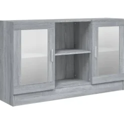 vidaXL Skåp>Vitrinskåp sonoma 120x30,5x70 cm konstruerat trä