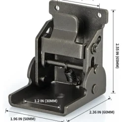 no brand Matbord>Vikbara fästen Kraftiga, 90 graders självlåsande gångjärn för bordsben, vägghylla, 150 kg per, 4-pack (Gunblack)
