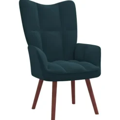 vidaXL Fåtöljer>Vilstol blå sammet