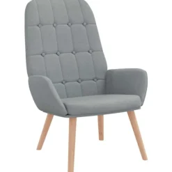 vidaXL Fåtöljer>Vilstol ljusgrå tyg