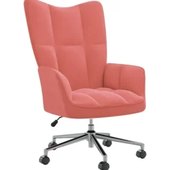 vidaXL Kontorsmöbler>Vilstol rosa sammet