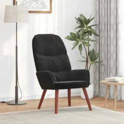 vidaXL Fåtöljer>Vilstol svart sammet