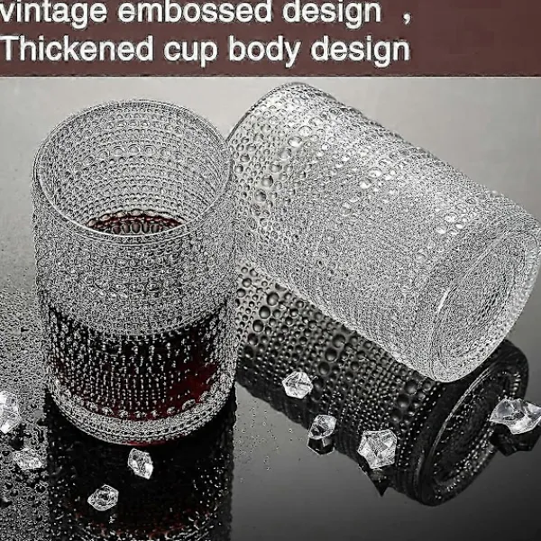 Matgrupper>Vintage Hobnail Dricksglas Set Om 6 Cocktailglas Set Vattenglas Kopp Bar Glas Set