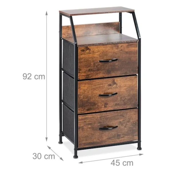 Northix Byråer>Vintage hylla i industriell stildesign