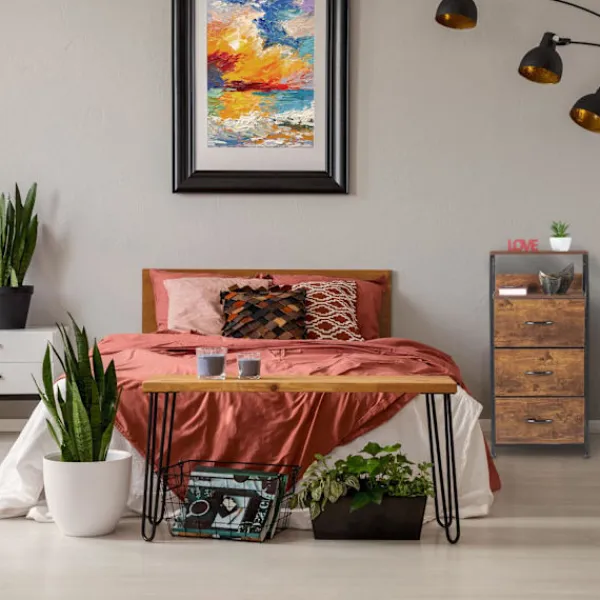 Northix Byråer>Vintage hylla i industriell stildesign