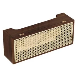 FJORD Kistor & Koffertar>Vintage Massivt Trä Rattan Trådlös Router Förvaringslåda Väggmonterad