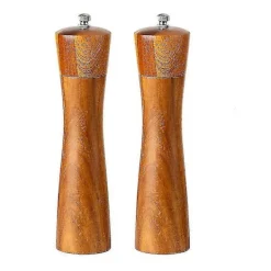 Matgrupper>Vinterkampanj, Träpepparkvarn, Kryddkvarn Trä, 2 Stycken Salt- och Pepparkvarn, Manuell, Tillverkad Av Trä