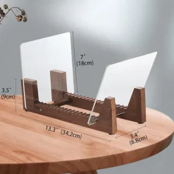 Hyllor>Vinyl LP-skivförvaringshållare i trä - Vinyl IP-skivställ - Albumförvaringsorganisatör Displayställställ rymmer upp till 50 album | DVD-skivor | CD-skivor - Brun | Fyndiq