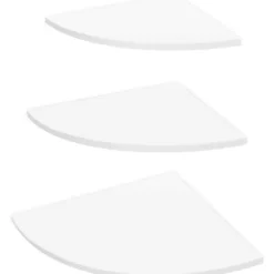 Hyllor>Vit hörnhylla vägghylla flytande hörnhylla med 3 nivåer vägghylla väggförvaringshyllor hohold möbler skrivbordsdekoration 5 kg och