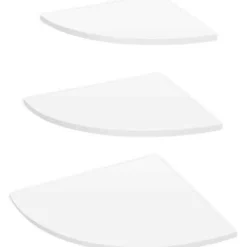 Hyllor>Vit Hörnvägghylla 3 Hyllor Flytande Hörnhylla, Vägghylla Bokhyllor Väggförvaringshylla, Bokhyllor, Heminredning, Kontorsinredning, Vikt 5 kg An