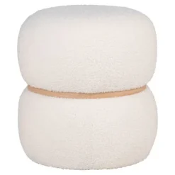 HOUSE NORDIC Sittpuffar>rund sittpuff i öglad polyester Ø 38 x 41 cm