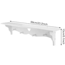 Hyllor>Vit Utskuren Väggmonterad Ihålig Vägghylla Väggdekoration Klädhängare Krok (FMY){FY}