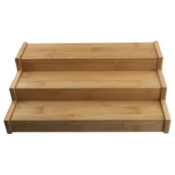 Hyllor>3-vånings Kryddställ i Bambu, Steghylla, Skåporganisatör (Ej Utdragbar)