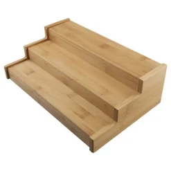 Hyllor>3-vånings Kryddställ i Bambu, Steghylla, Skåporganisatör (Ej Utdragbar)