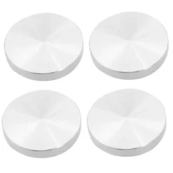 Småbord>4x Glasplatta Adapter Bordsben, Aluminium, Rund, 50x8mm, Silver