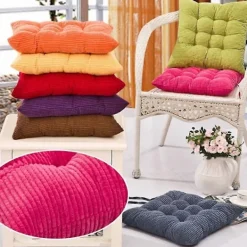 Stolar>40x40cm Enfärgad Fyrkantig Mjuk Tjock Sittdyna Kudde med Knytband för Stol Heminredning - Perfekt