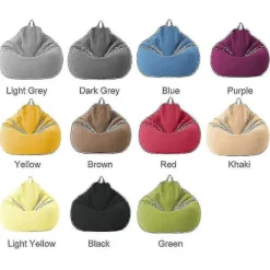 Sittsäckar>100x120cm Tillbehör Utan Fyllning Tvättbart Gaming Solid Sittpuff Sofföverdrag 1