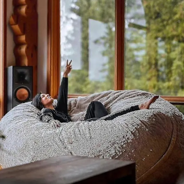 NICEGOU Sittsäckar>(180x90cm-safir) Lazy Soffa Sittsäck Konstgjord Päls Sittsäck (endast sittsäckar)