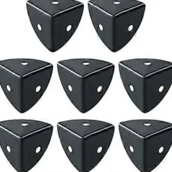 DAO Kistor & Koffertar>ZK-Metall hörnbeskydd, svarta rostfria metallhörnbeskydd, lämpliga för hörnbeskydd av träboxar, resväskor, flygväskor 8 st [DB]
