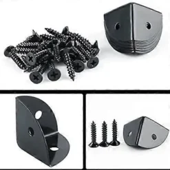 DAO Kistor & Koffertar>ZK-Metall hörnbeskydd, svarta rostfria metallhörnbeskydd, lämpliga för hörnbeskydd av träboxar, resväskor, flygväskor 8 st [DB]